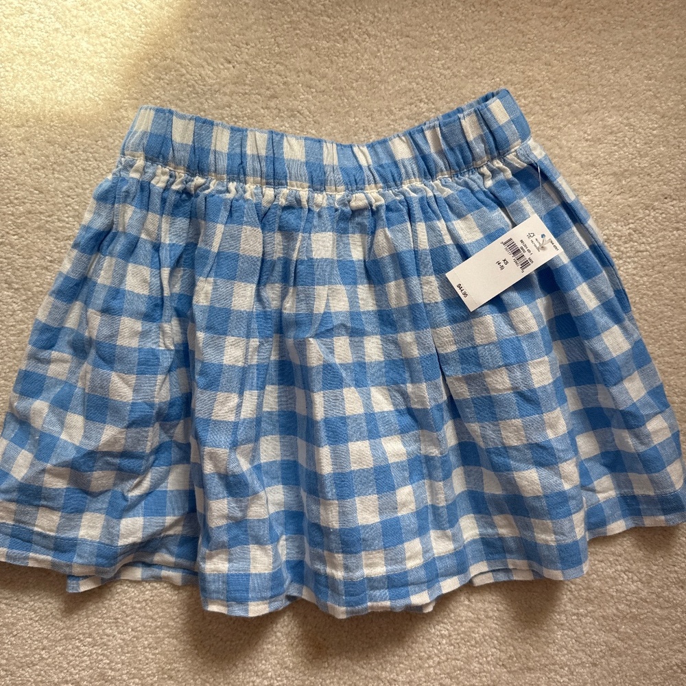 Gap Kids blue gingham skirt size XS 4-5T